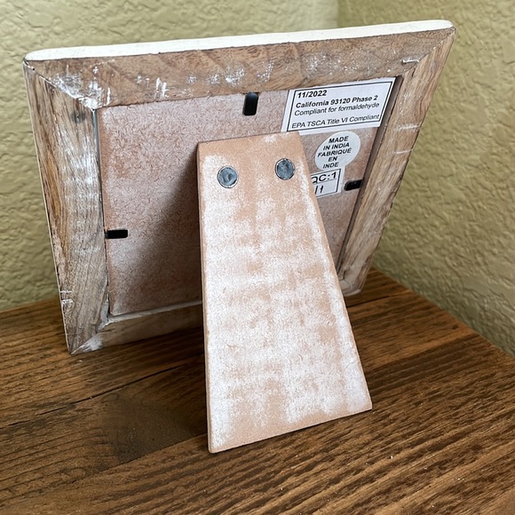 New Rustic White 4”X 4” desk frame, handcrafted in India - Picture 2 of 5